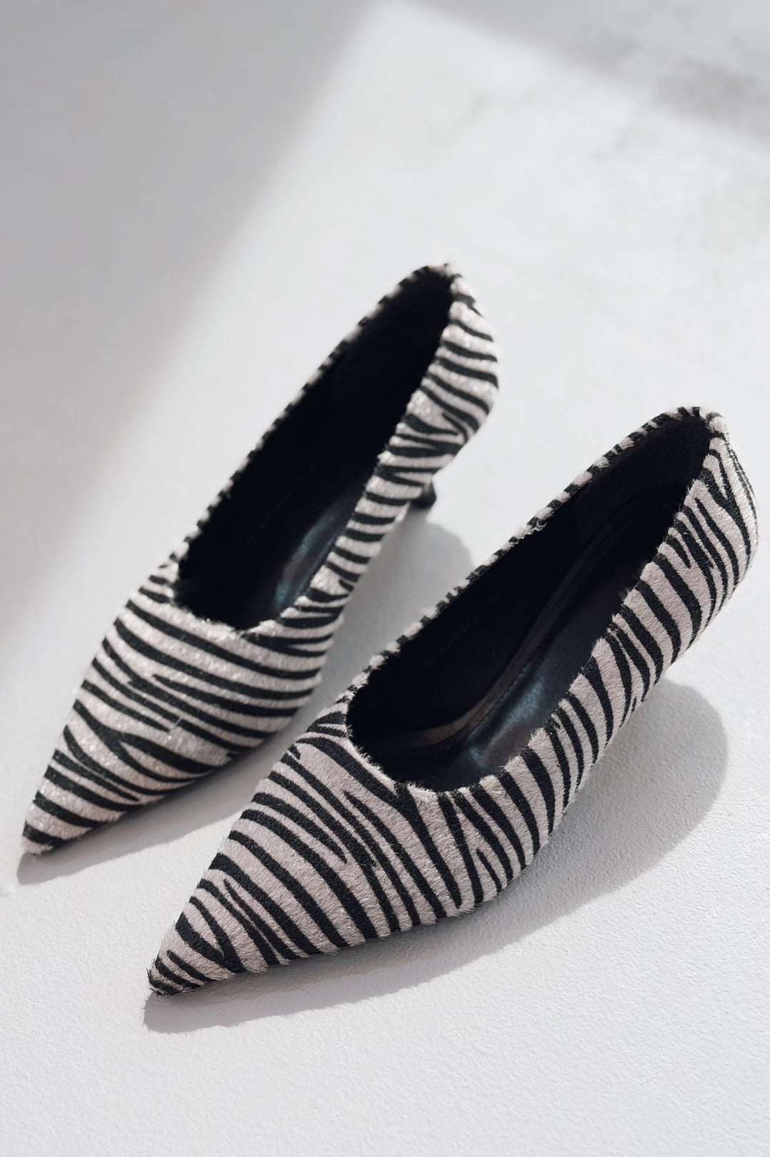 Molven Stiletto Gri Tay Tüyü - ILOVESHOES