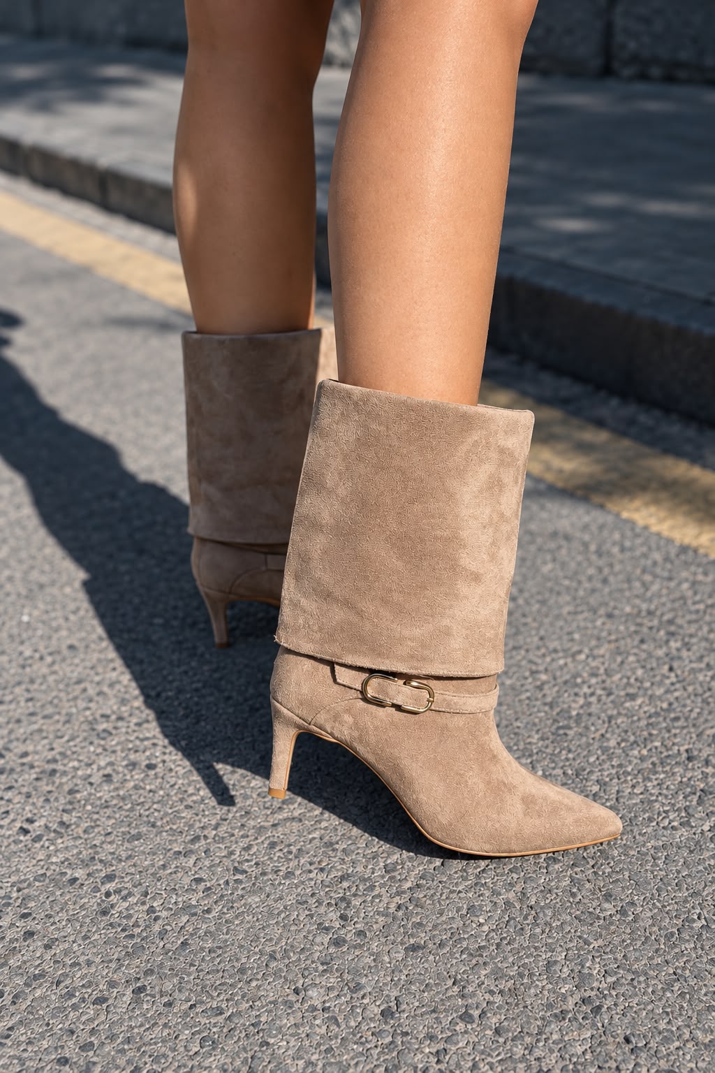Vexa Vizon Süet Kadın Çizme - ILOVESHOES
