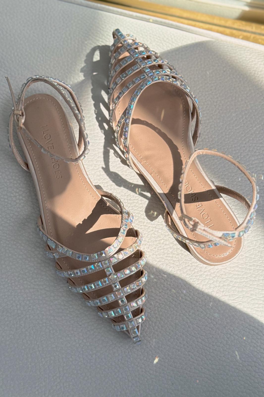 Xomira Nude Bant Detaylı Kadın Babet - ILOVESHOES