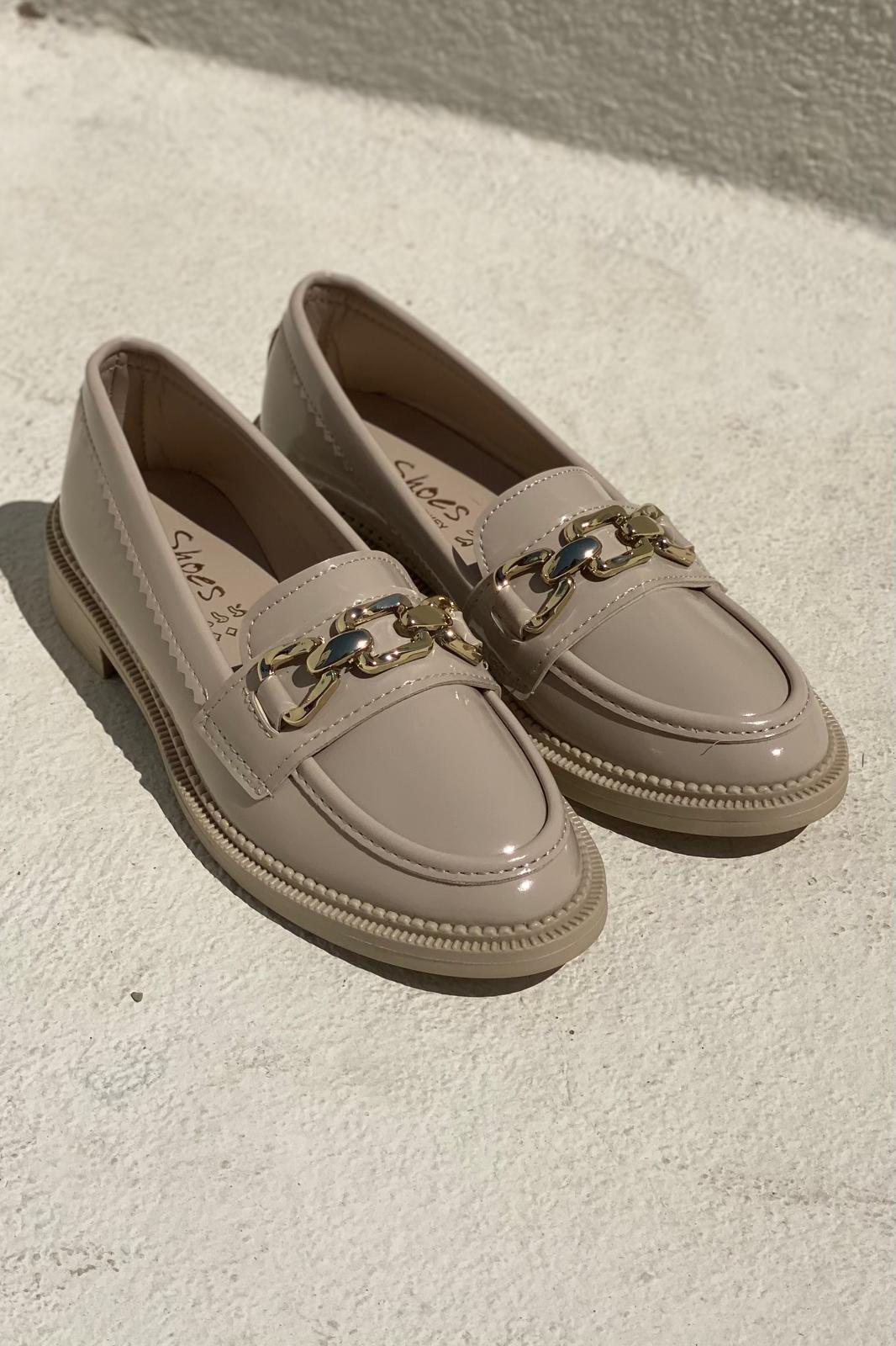 Kasto Rugan Bej Kadın Loafer - ILOVESHOES