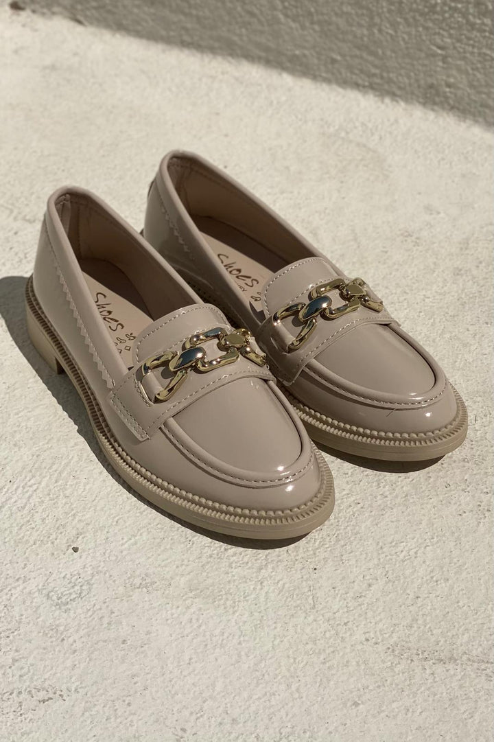 Kasto Rugan Bej Kadın Loafer - ILOVESHOES