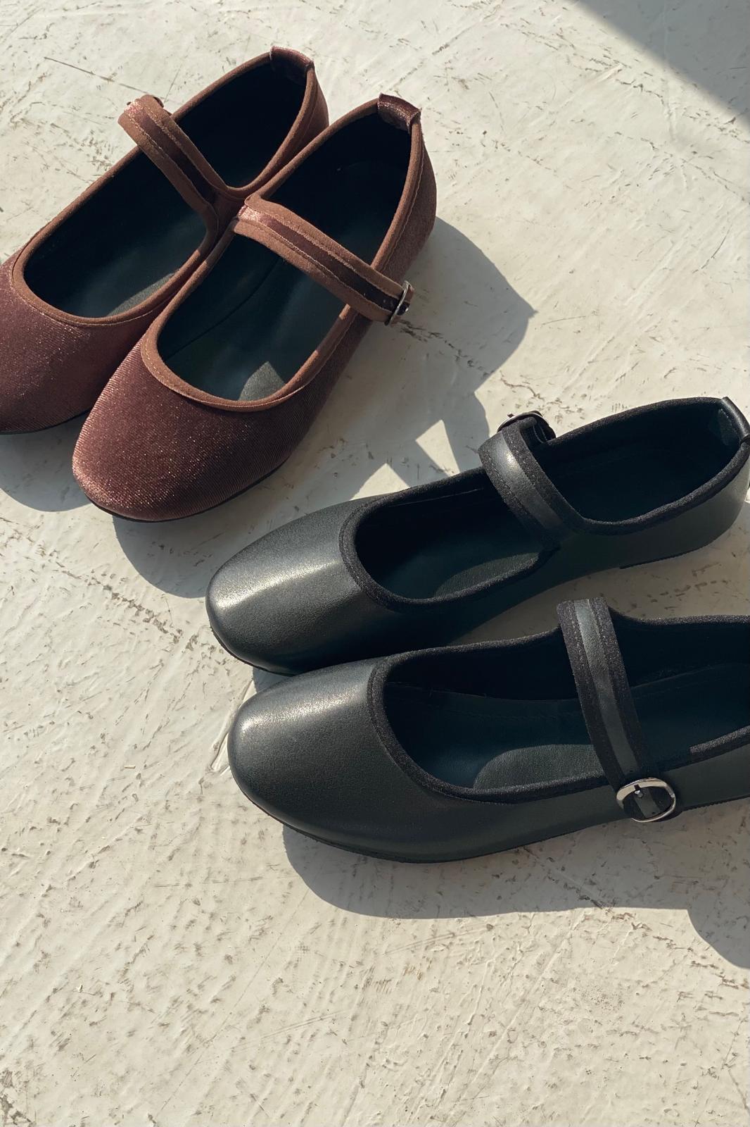 Vosinta Mat Deri Mary Jane Babet Siyah - ILOVESHOES