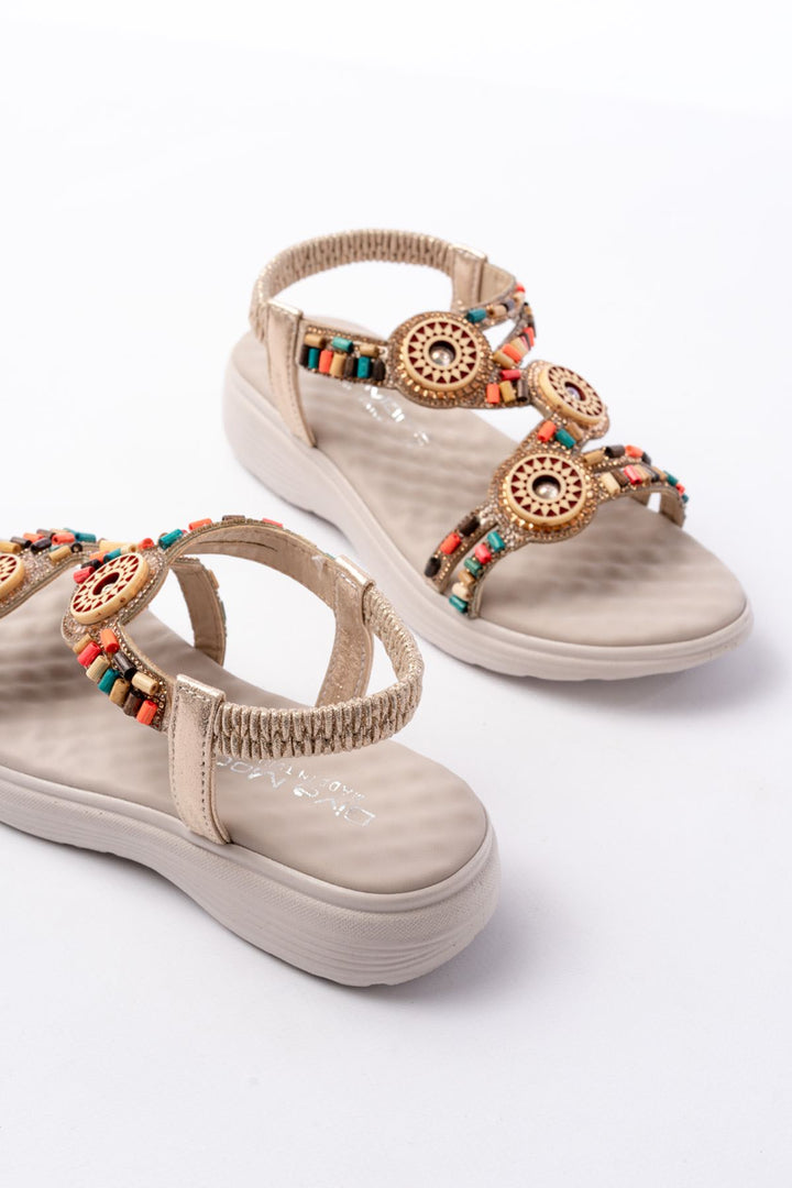 Lorien Beige Stone Detailed Women&
