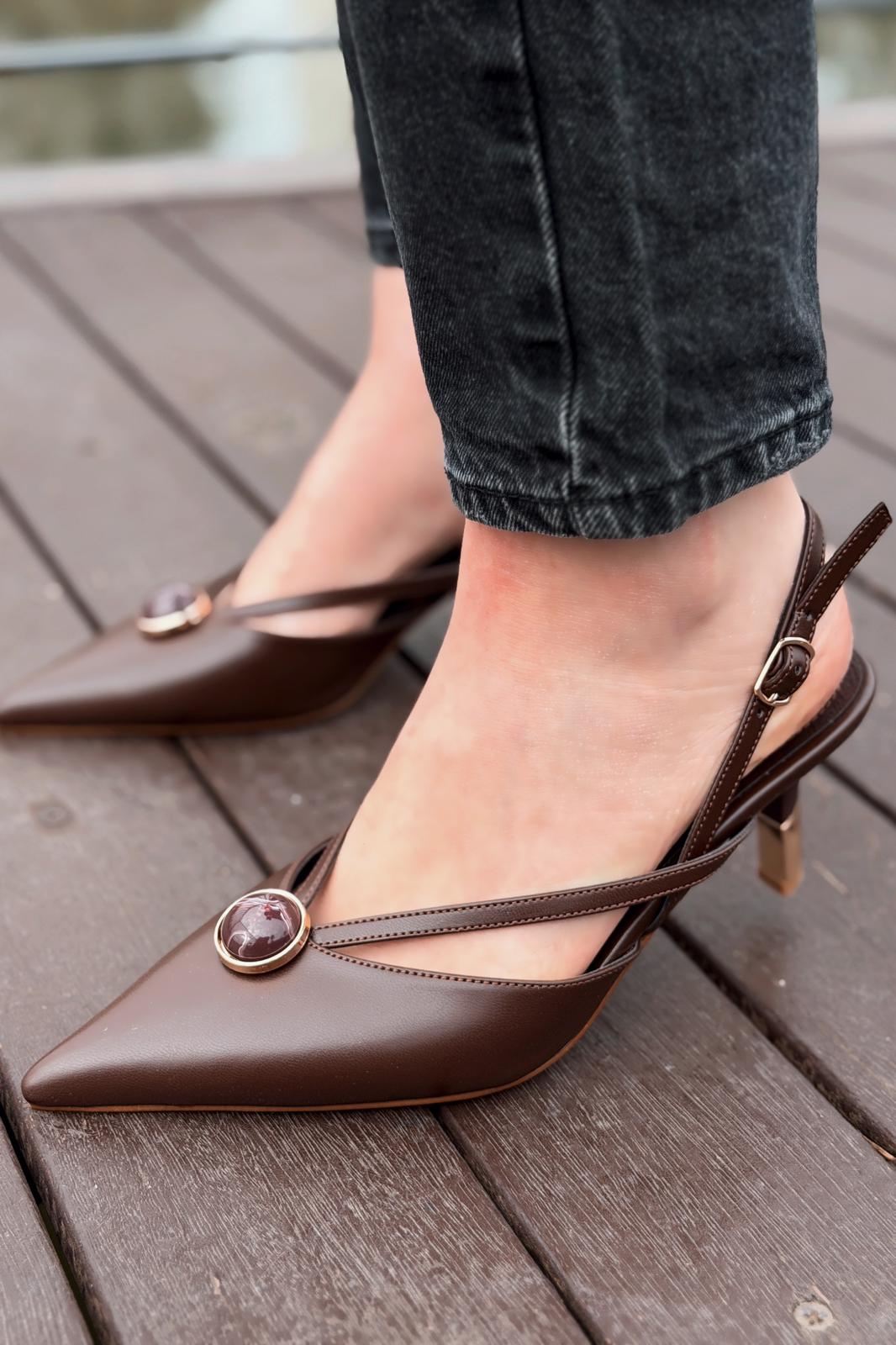 Lorisse Light Brown Matte Leather Women&