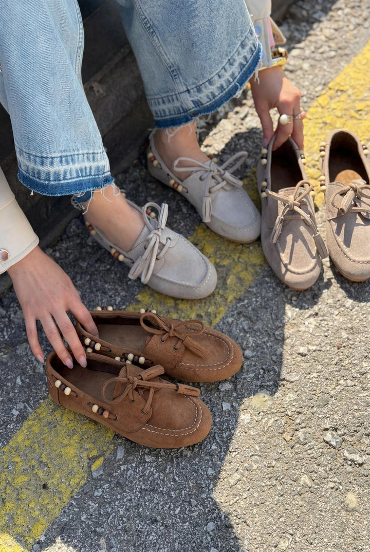 Brion Kadın Oxford Ayakkabı Taba Süet - ILOVESHOES