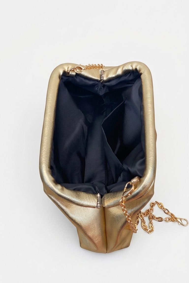 Talleri Gold Mat Deri Kadın Çanta - ILOVESHOES