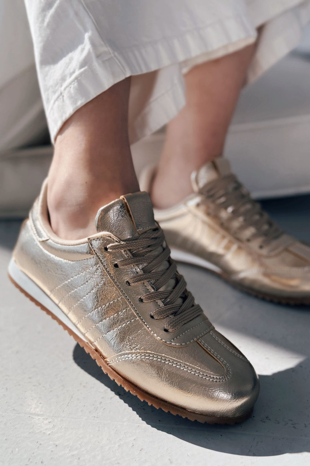 Risel Rugan Gold Kadın Spor Ayakkabı - ILOVESHOES