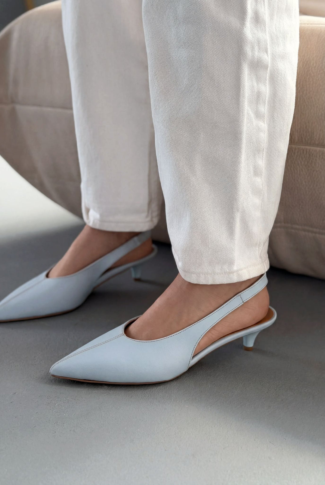 Selor Bebek Mavisi Mat Deri Kadın Stiletto - ILOVESHOES