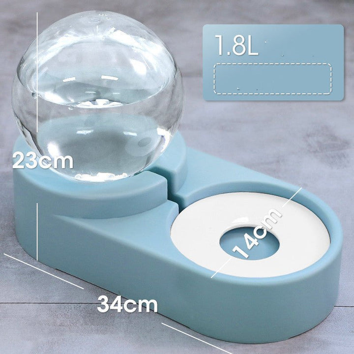 Automatic Pet Dog Cat Feeder with Fountain 1.8L Bowl - ILOVESHOES