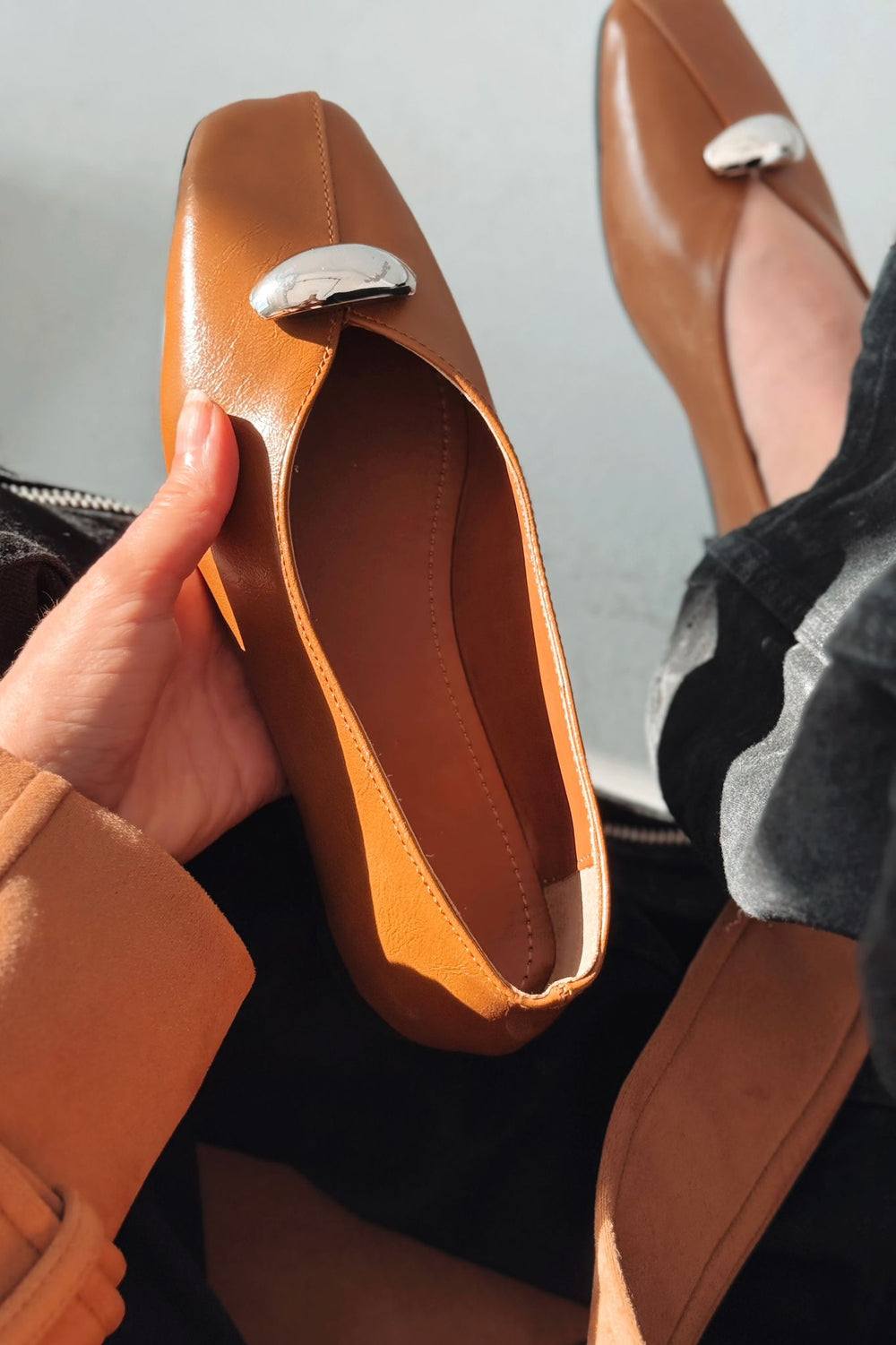 Tormel Kadın Babet Taba Mat Deri - ILOVESHOES