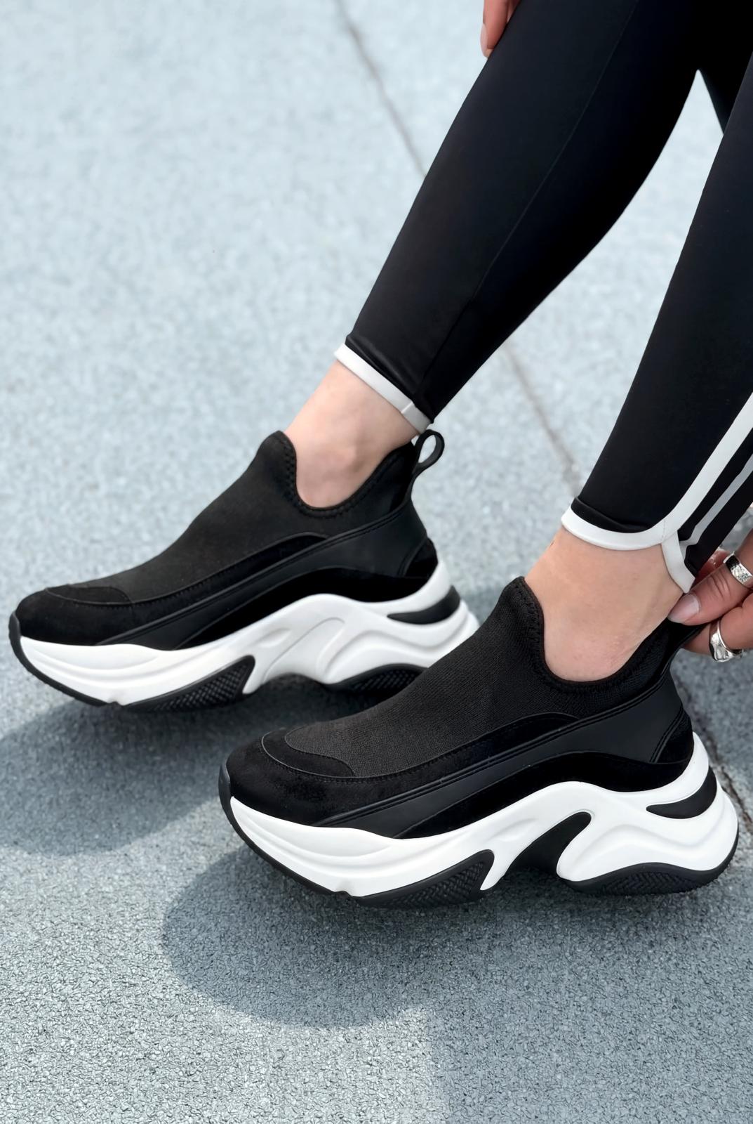 Leris Kadın Spor Ayakkabı Siyah - ILOVESHOES