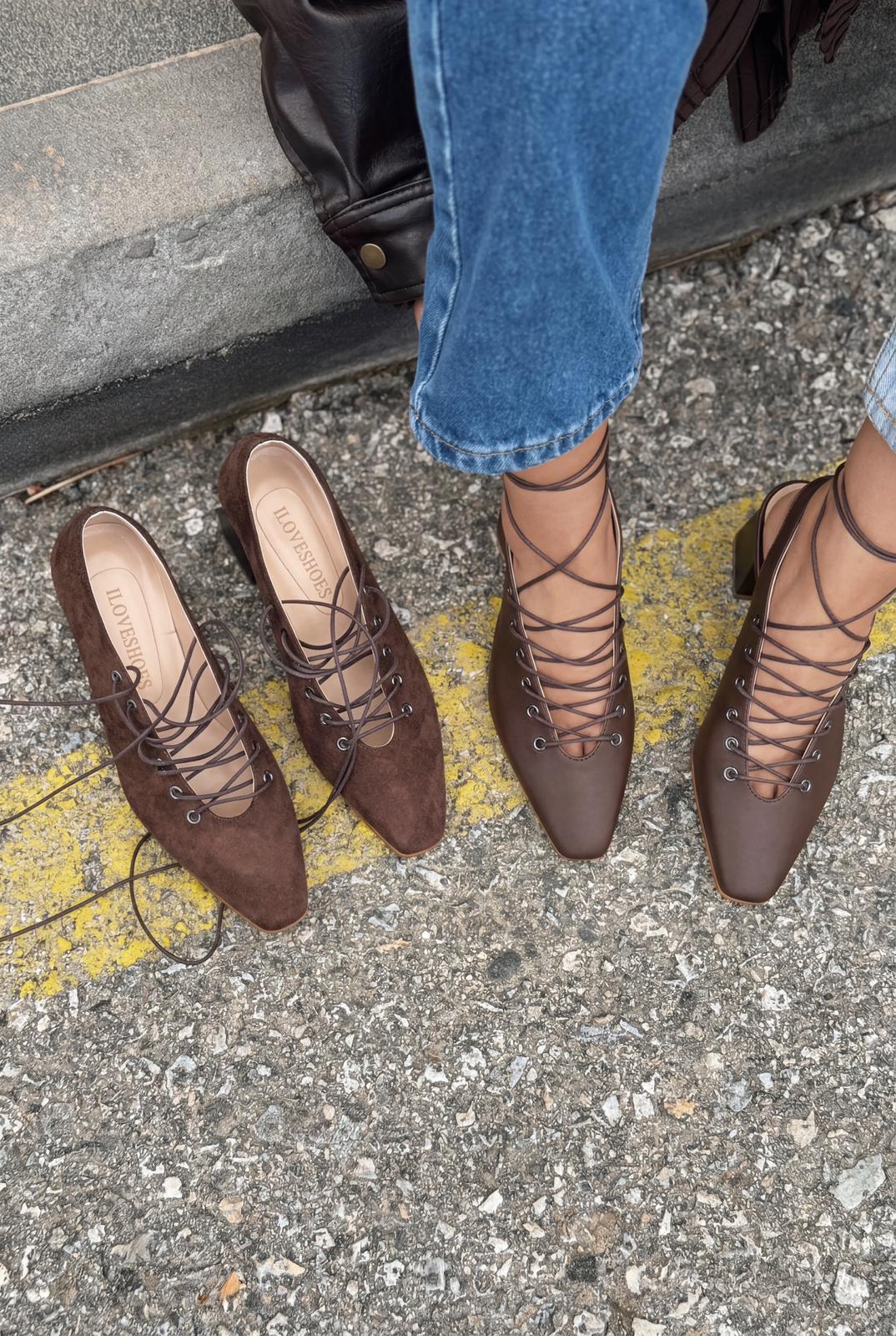 Yorella Topuklu Ayakkabı Acıkahve Mat Deri - ILOVESHOES