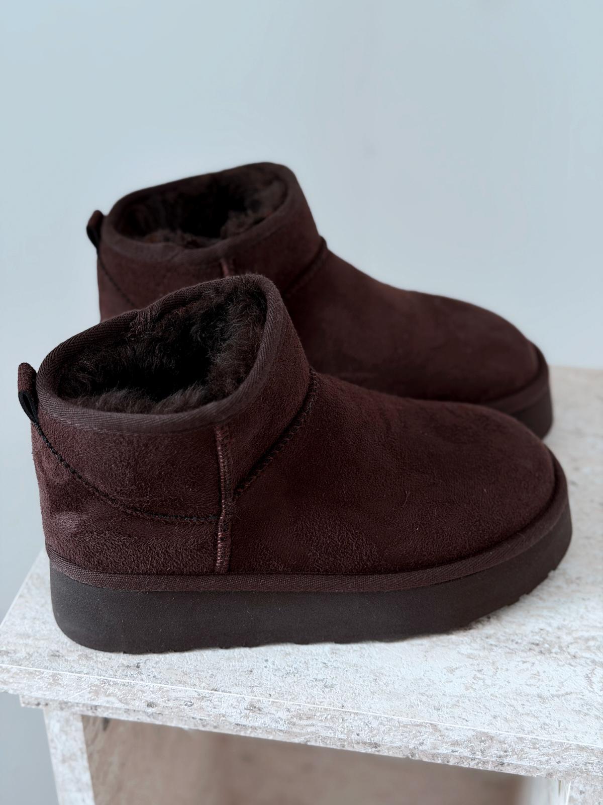 Leonar Kadın İçi Tüylü Bot Acıkahve Süet - ILOVESHOES