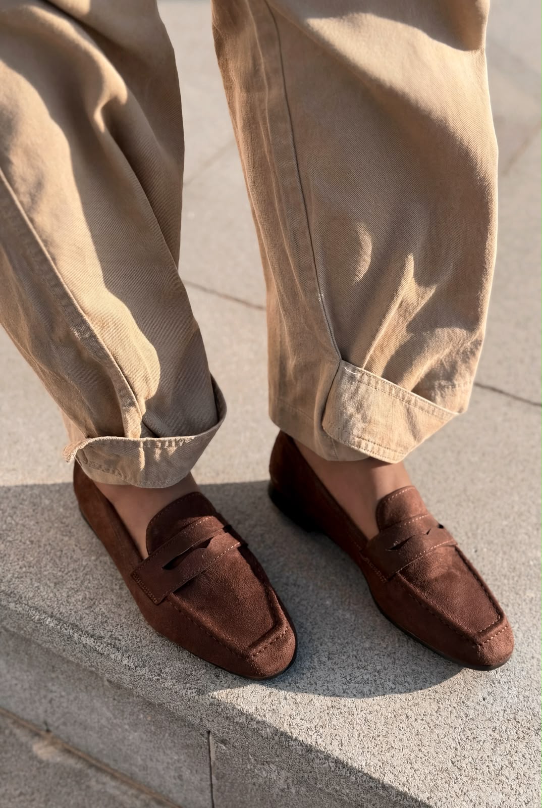 Orvino Kadın Loafer Acıkahve Süet - ILOVESHOES