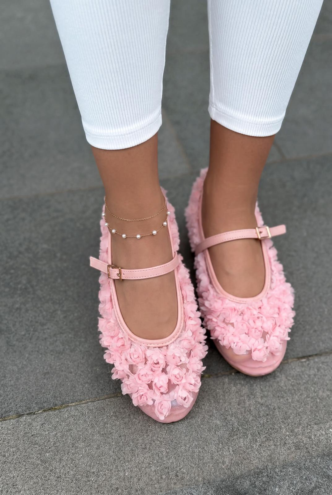 Neror Kadın Babet Pembe Tül - ILOVESHOES
