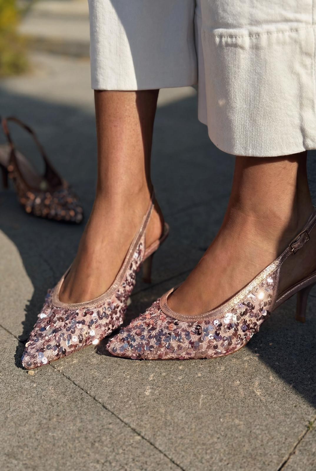 Selorine Stiletto Pembe Pullu - ILOVESHOES