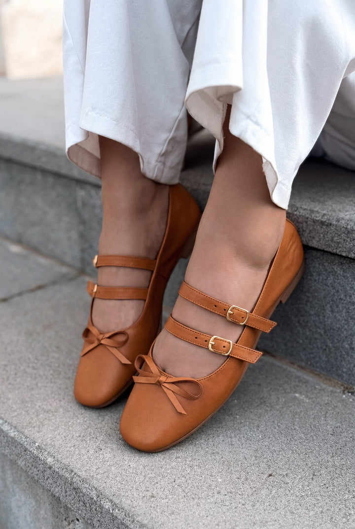 Lovia Taba Hakiki Deri Kadın Babet - ILOVESHOES