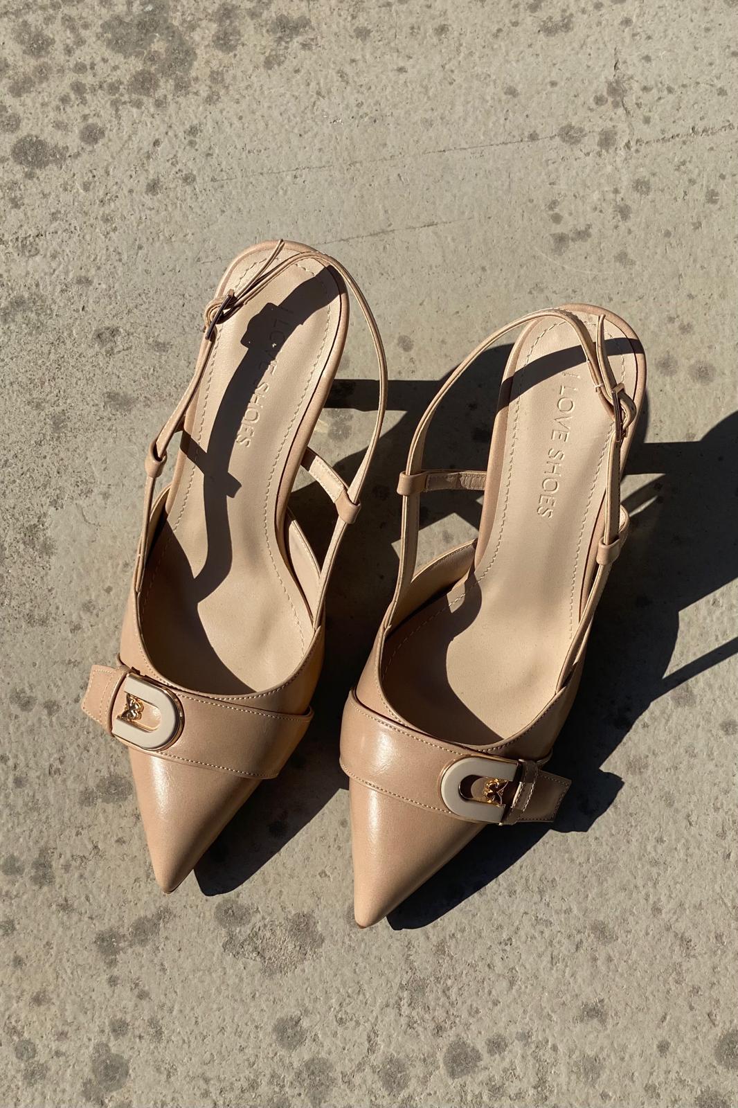 Pherlo Mat Deri Nude Toka Detaylı Stiletto - ILOVESHOES