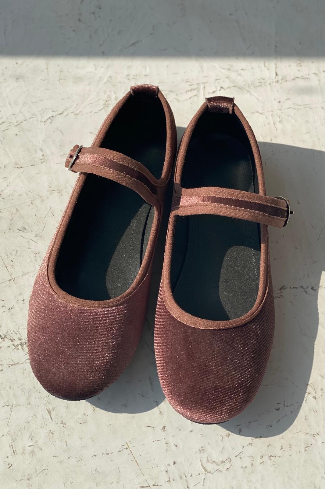 Vosinta Kadife Mary Jane Babet Acıkahve - ILOVESHOES
