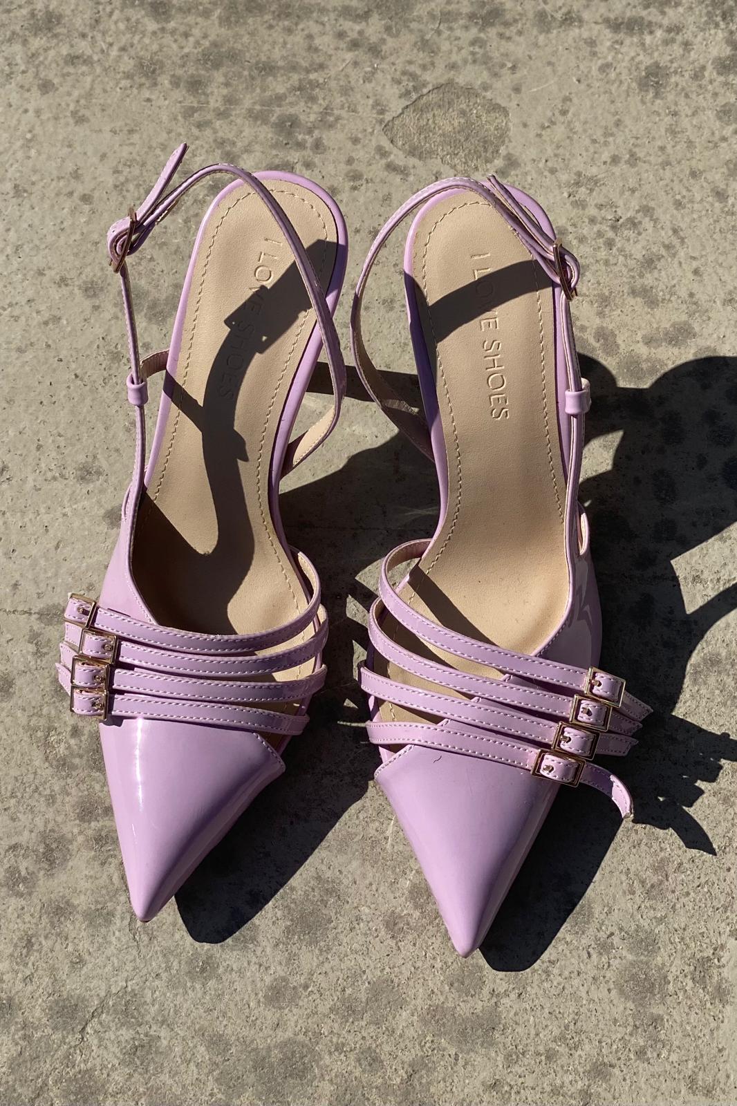 Vinnor Rugan Lila Toka Detaylı Stiletto - ILOVESHOES