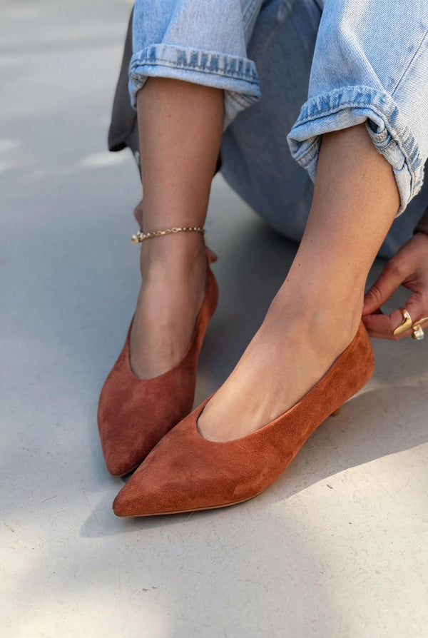 Seranis Stiletto Taba Süet - ILOVESHOES