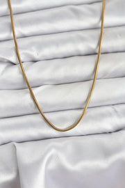 ILS - 1067 Kadın Kolye Gold Çelik Yılan Zincir - ILOVESHOES