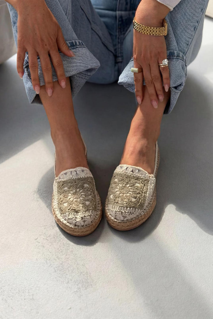 Linera Haki Kadın Espadril Loafer - ILOVESHOES