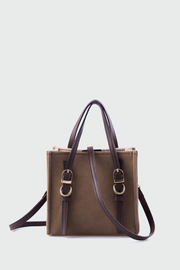 Olyra Çapraz Çanta Kahvrengi Süet Kemer Detaylı