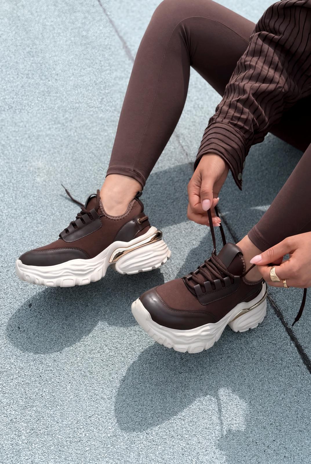 Solin Kadın Spor Ayakkabı Acıkahve - ILOVESHOES