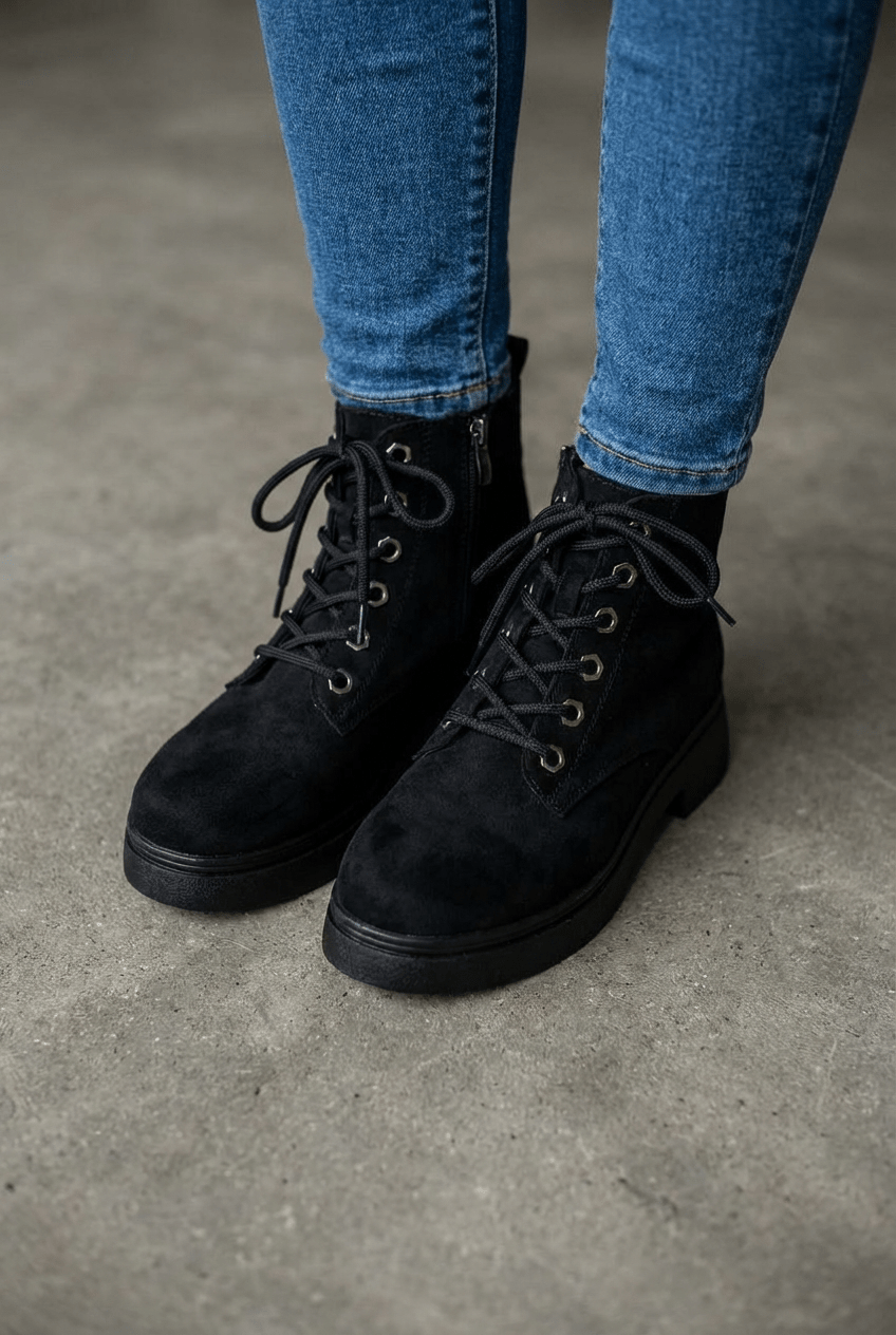 Voltera Kadın Bot Sİyah Süet - ILOVESHOES