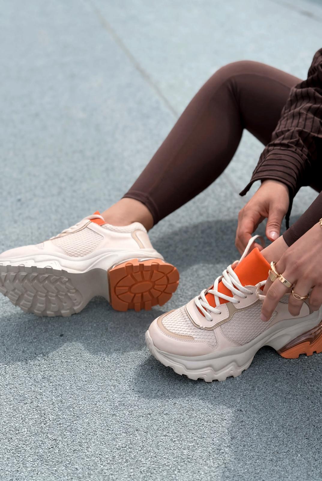 Meris Kadın Spor Ayakkabı Turuncu - ILOVESHOES