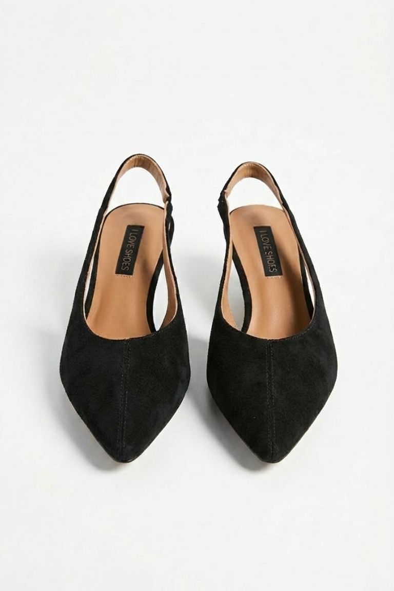 Selor Hakiki Deri Siyah Süet Kadın Stiletto - ILOVESHOES