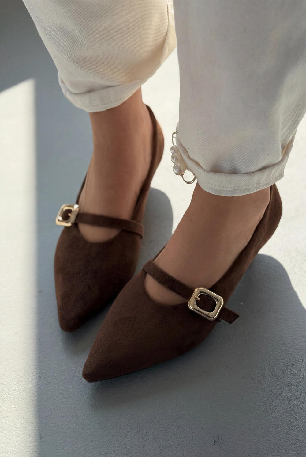 Karden Acıkahve Süet Kadın Stiletto - ILOVESHOES