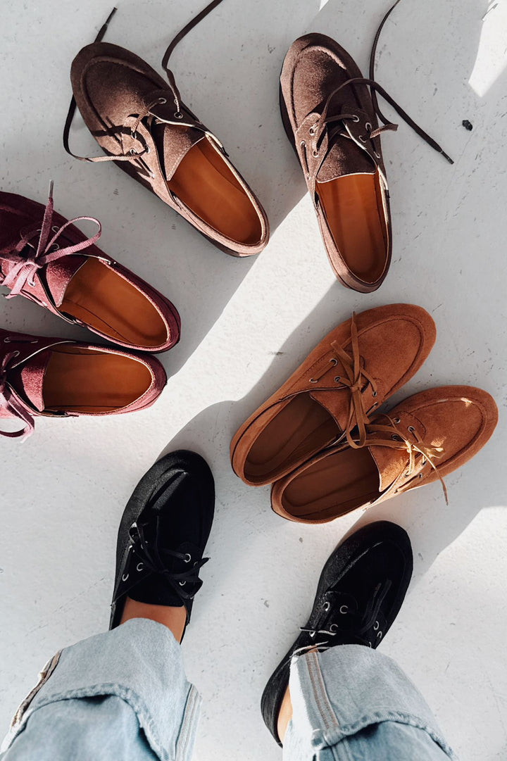 Maltra Kadın Oxford Ayakkabı Siyah Süet - ILOVESHOES