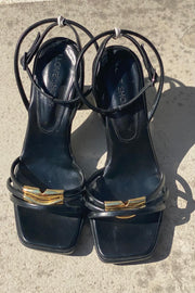 Volana Mat Deri Siyah Topuklu Ayakkabı - ILOVESHOES