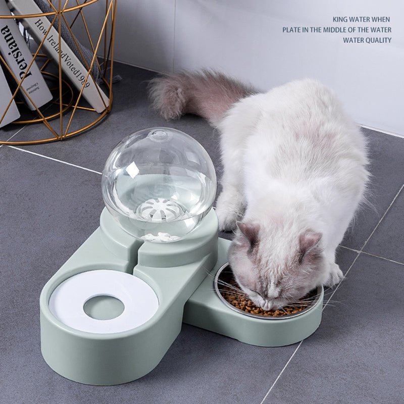 Automatic Pet Dog Cat Feeder with Fountain 1.8L Bowl - ILOVESHOES