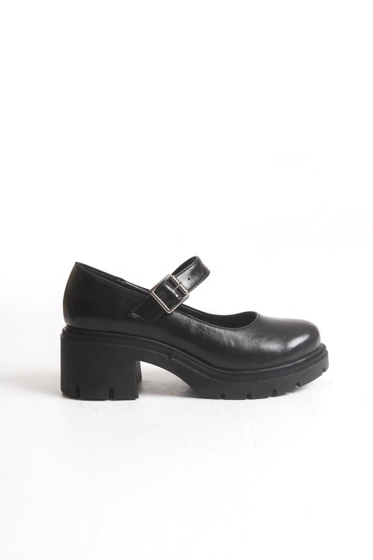 Nipeal Mary Jane Siyah Rugan - ILOVESHOES