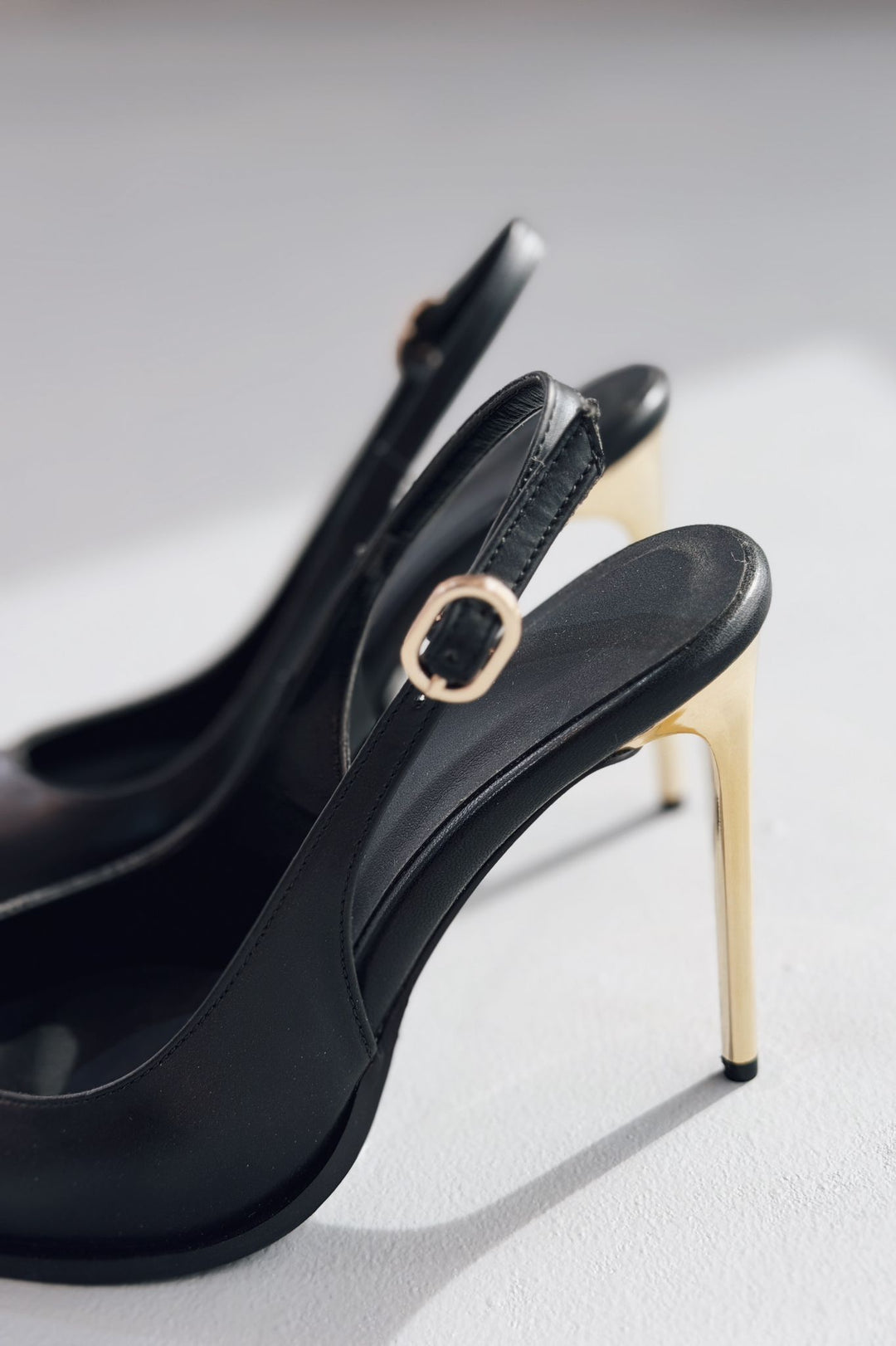 Noris Stiletto Siyah Mat Deri - ILOVESHOES