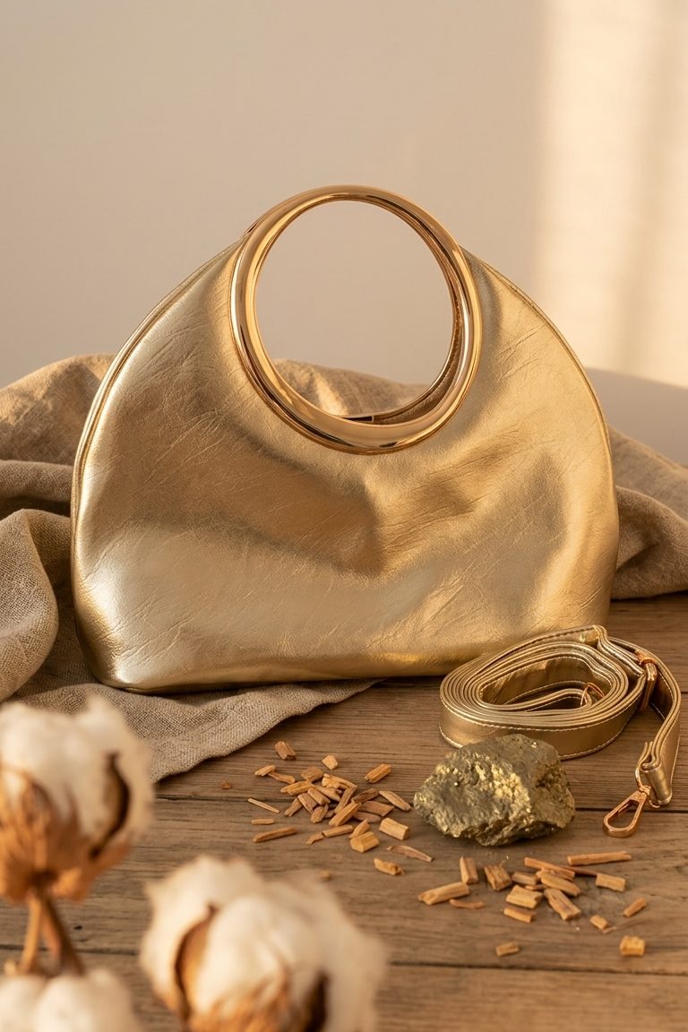 Hovra Gold Kadın El Çantası