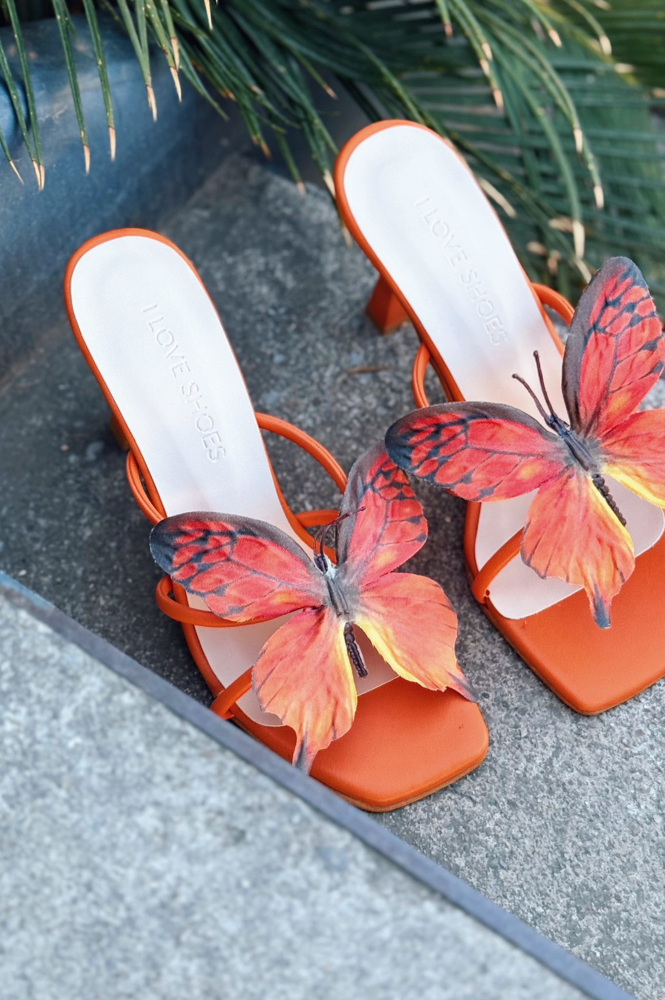 Haxsed Topuklu Kadın Terlik Mat Turuncu - ILOVESHOES