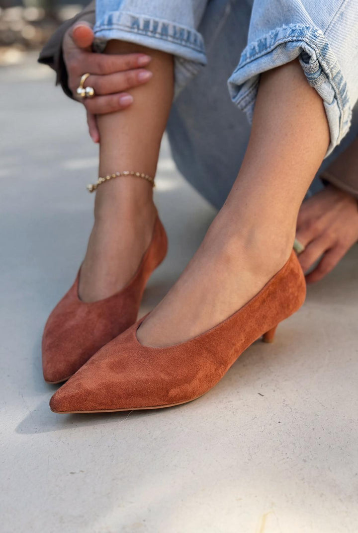 Seranis Stiletto Taba Süet - ILOVESHOES