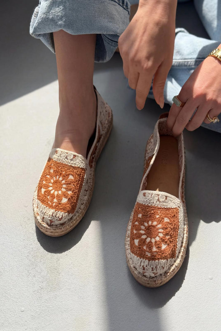 Linera Taba Kadın Espadril Loafer - ILOVESHOES