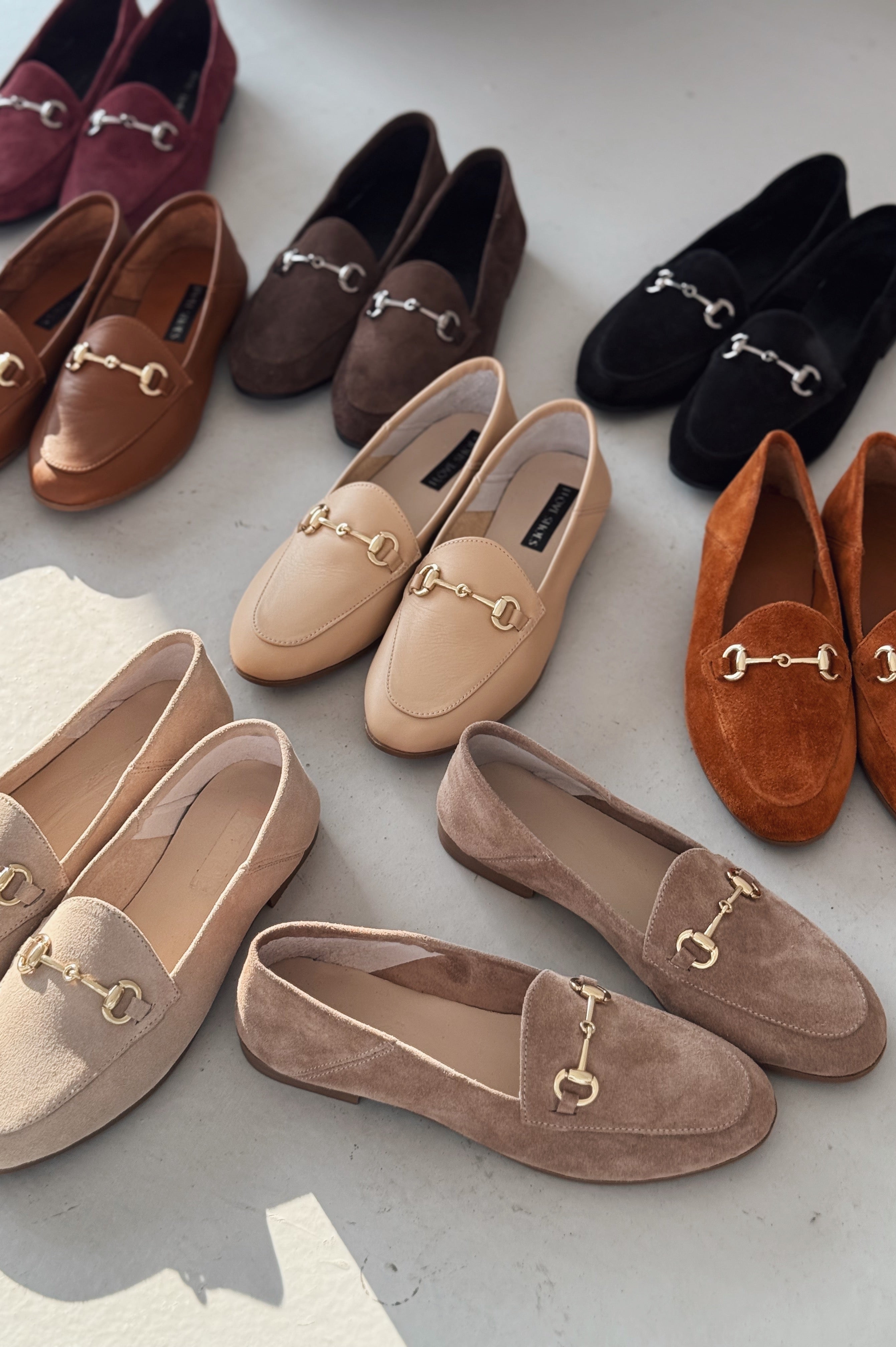 Palvora Hakiki Süet Toka Detaylı Kadın Loafer Kahverengi