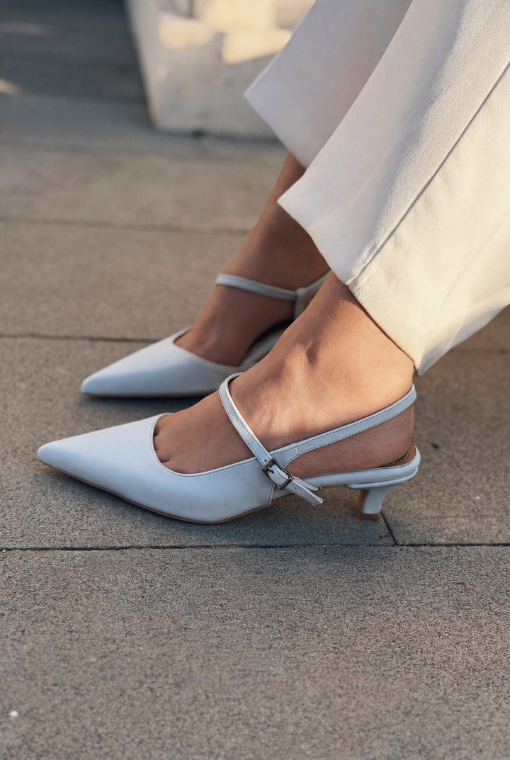 Torev Bebek Mavisi Mat Deri Kadın Stiletto - ILOVESHOES