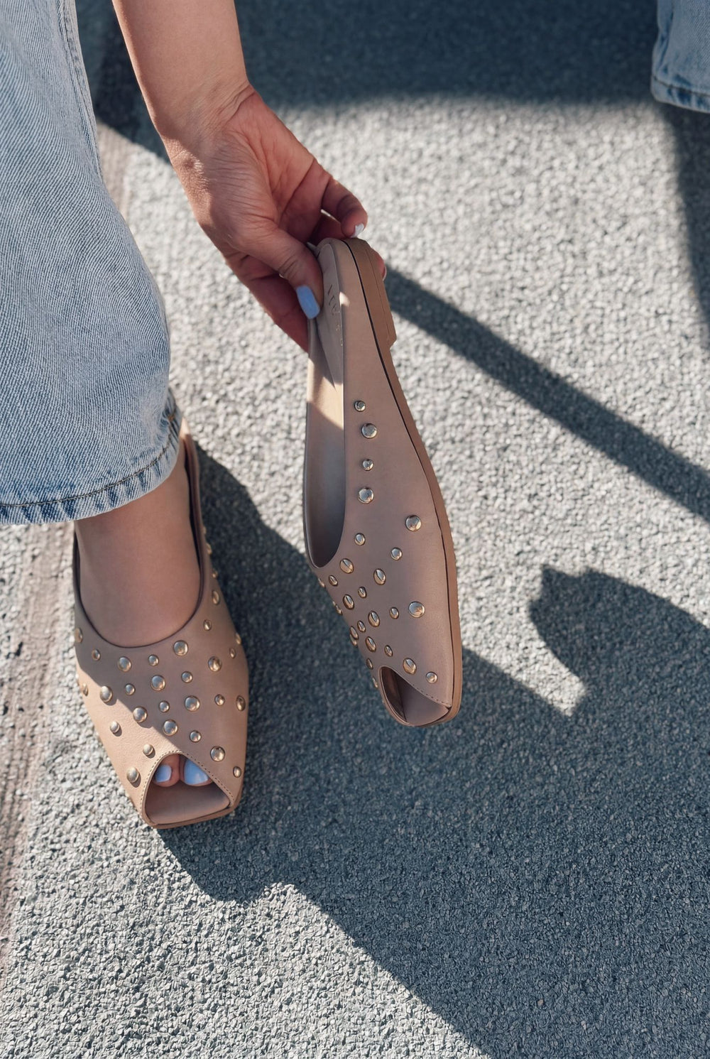 Mystera Nude Mat Deri Kadın Terlik - ILOVESHOES