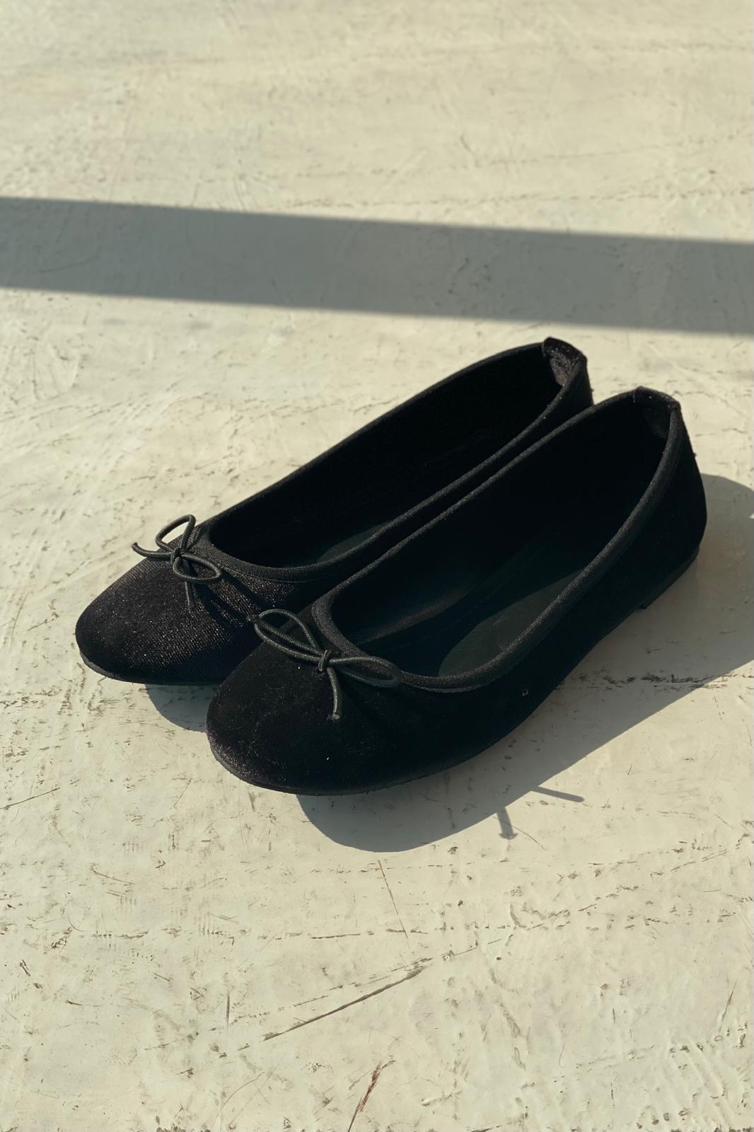 Lante Kadife Mary Jane Babet Siyah - ILOVESHOES