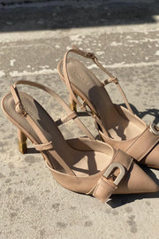 Pherlo Mat Deri Nude Toka Detaylı Stiletto - ILOVESHOES