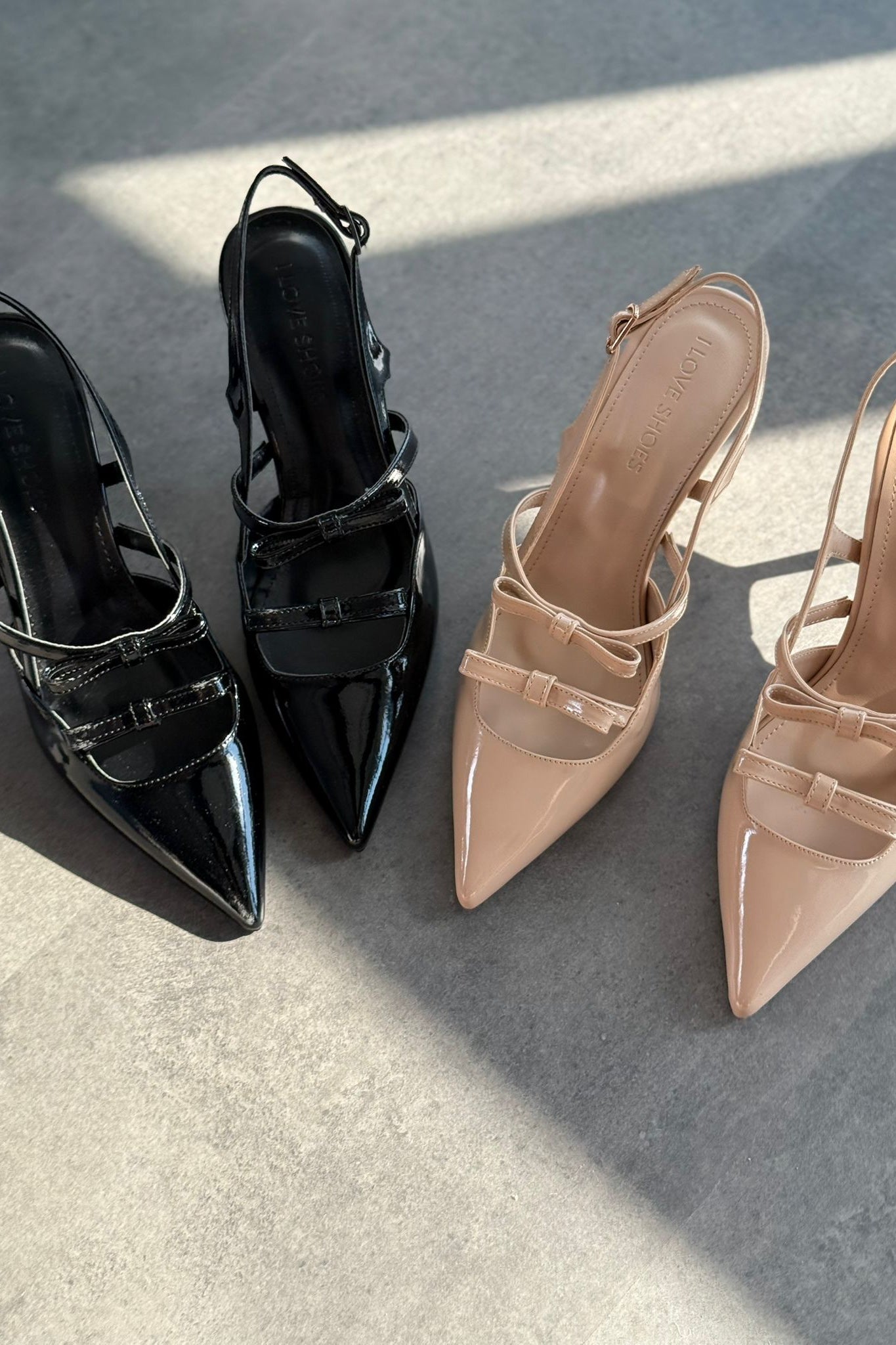 Montra Rugan Fiyonk Detaylı Bej Stiletto - ILOVESHOES