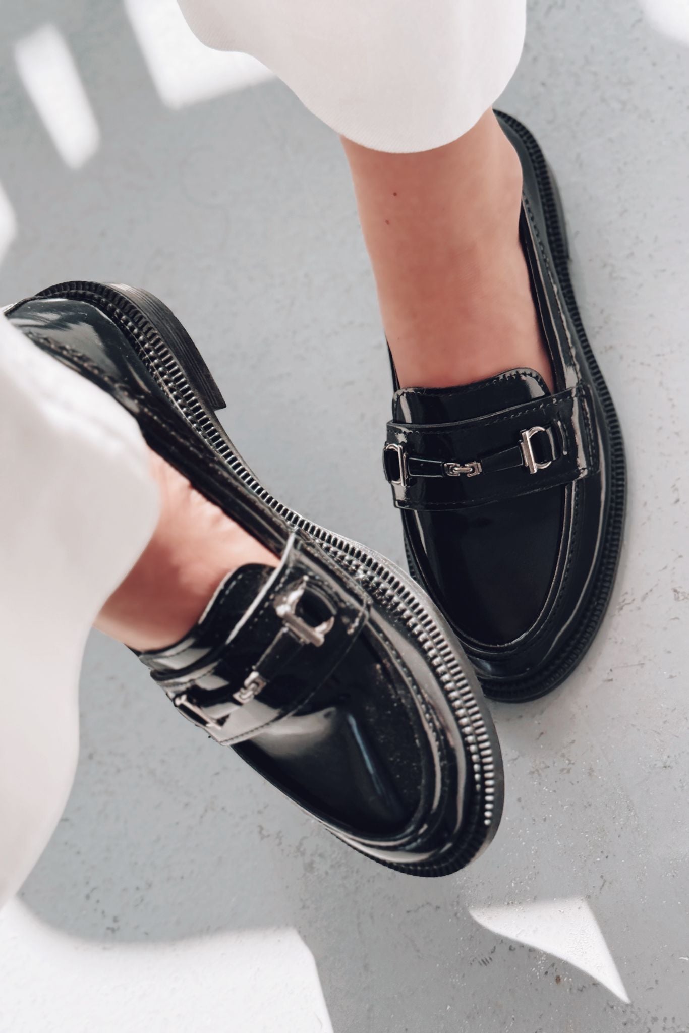 Torja Rugan Siyah Kadın Loafer - ILOVESHOES
