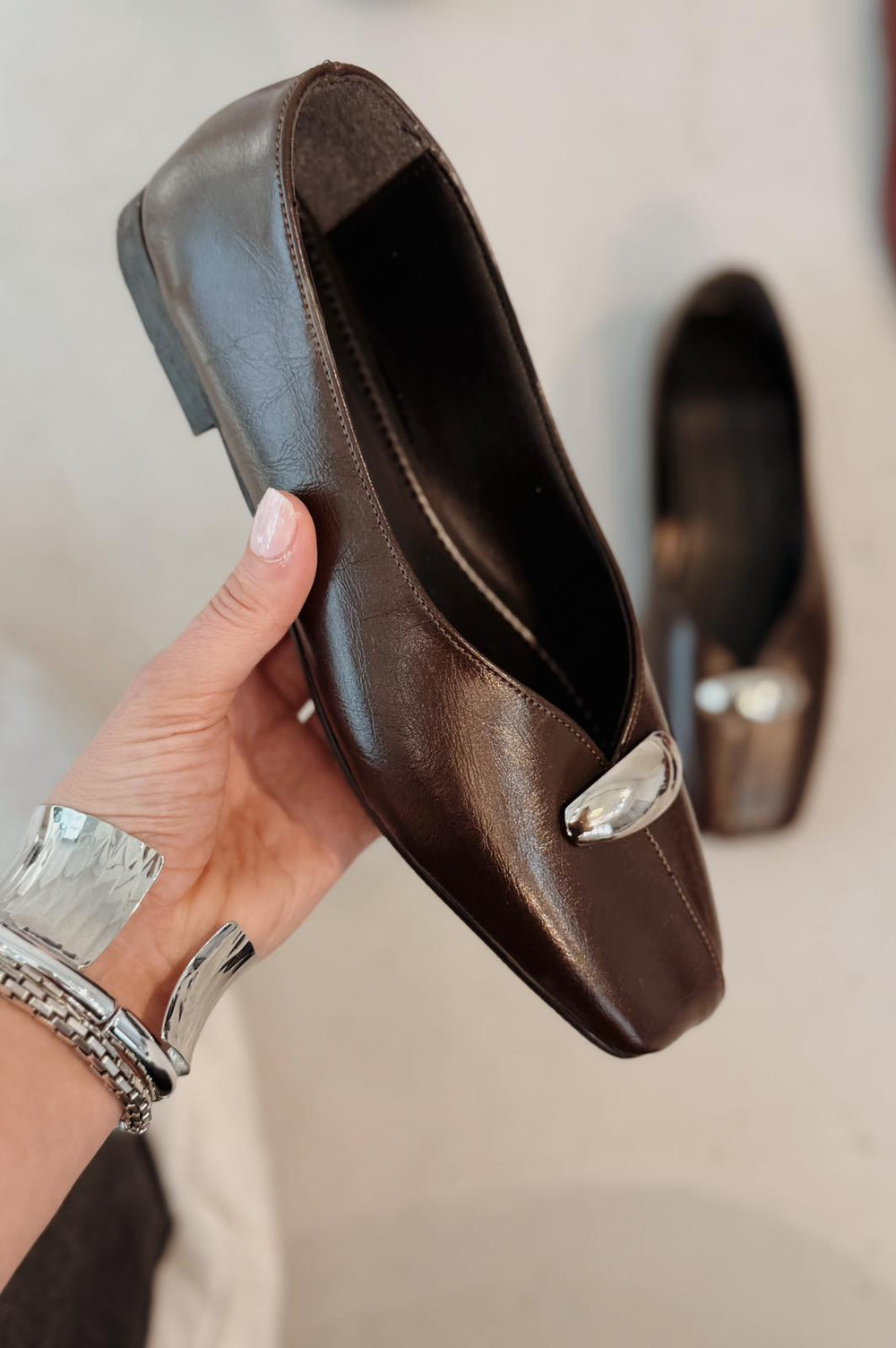 Tormel Kadın Babet Acıkahve Mat Deri - ILOVESHOES